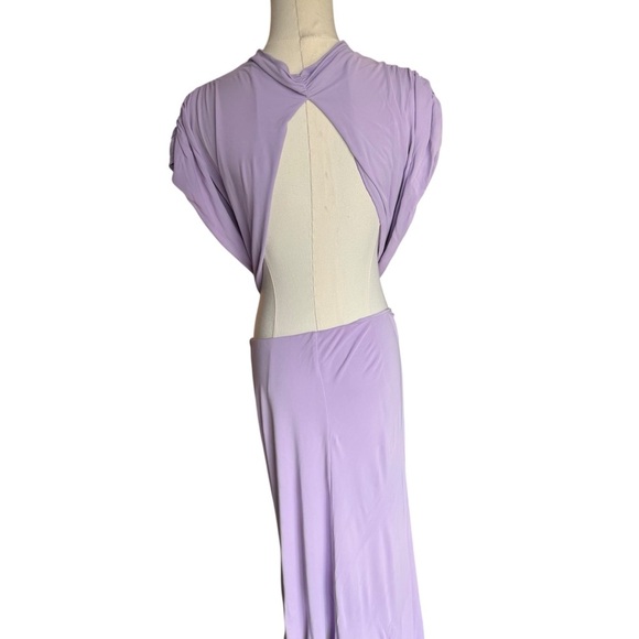Helsa - NWT Constantina Jersey Dress With Bow in Amethyst Sz XL - Picture 8 of 11